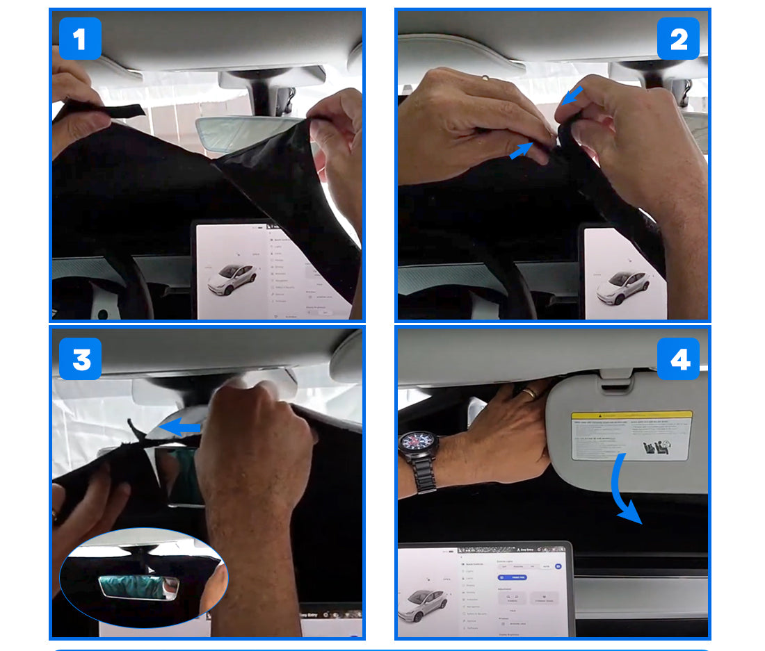 Front Window Sun Shade Cover For Model 3 and Model Y