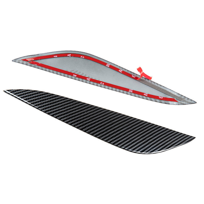 Carbon Fiber Pattern Front Headlight Decorative Eyebrow Sticker For Model 3