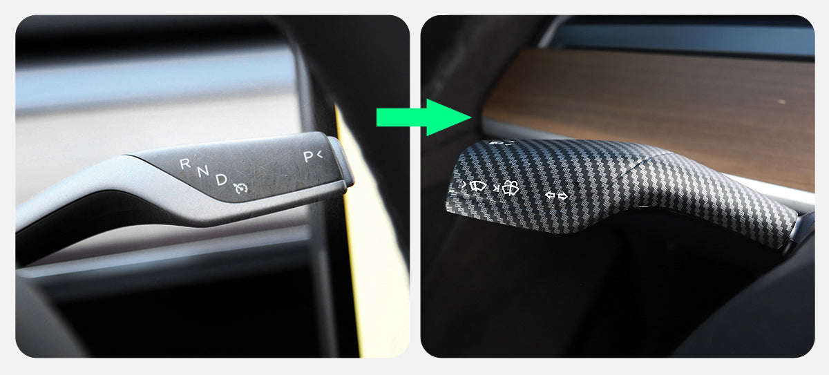 Black ABS Turn Signal Lever Cover For Model 3 and Model Y