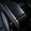 Matte Dark Carbon Fiber Pattern ABS Armrest Box Protective Cover For Model 3 and Model Y