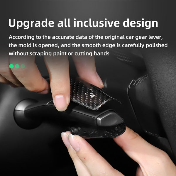 Matte Carbon Real Carbon Fiber Turn Signal Lever Full Cover For Model 3 and Model Y