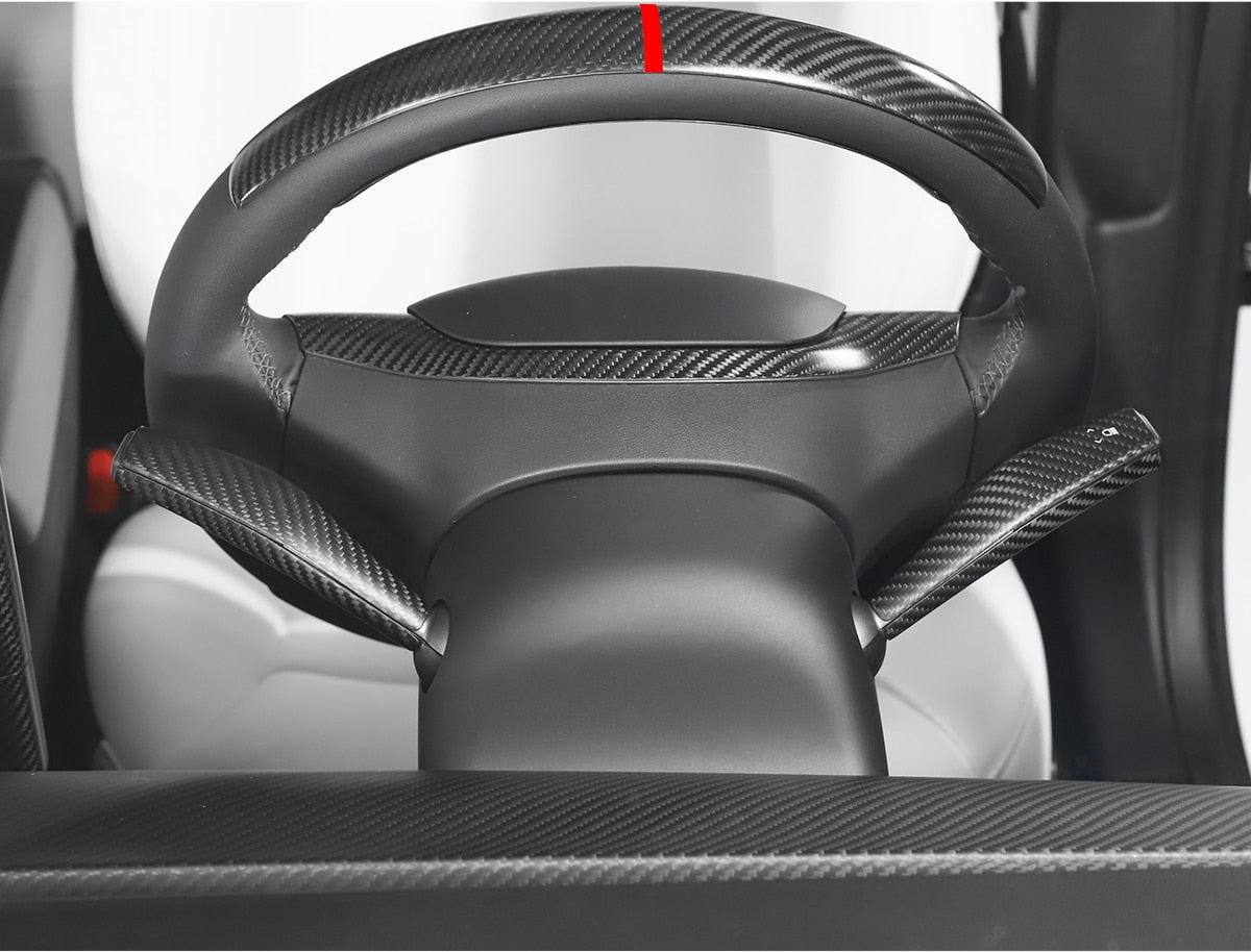 Matte Carbon Real Carbon Fiber Turn Signal Lever Full Cover For Model 3 and Model Y